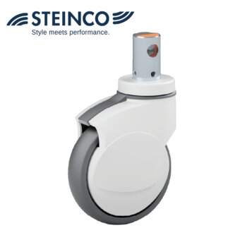 SERIE 24ST-Ruote in poliuretano termoplastico grigio antitraccia
