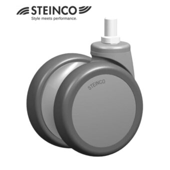 SERIE 34ST-Ruote gemellate in poliuretano termoplastico grigio antitraccia