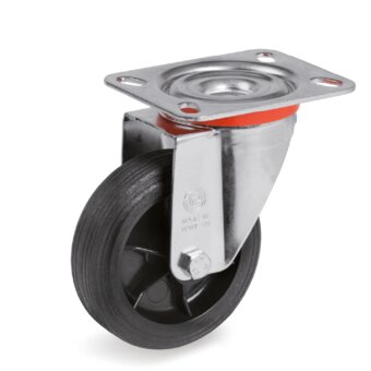 SERIES 51-Thermoplastic moulded rubber wheels, polypropylene centre