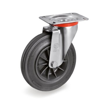 SERIES 52-Standard rubber wheels, polypropylene centre