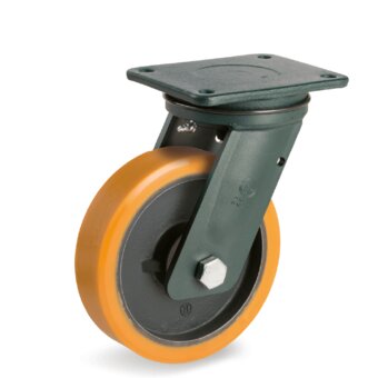 SERIES 64-TR polyrethane wheels, cast iron centre
