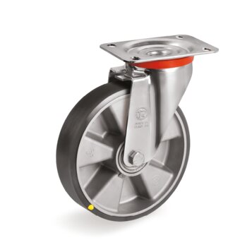 SERIES 65ESD-ESD TR polyurethane wheels, electrical resistance <10^9 Ohm, aluminium centre