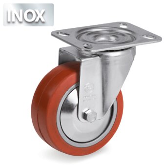 SERIES 72GS-Red non-staining silicone rubber wheels, aluminium centre