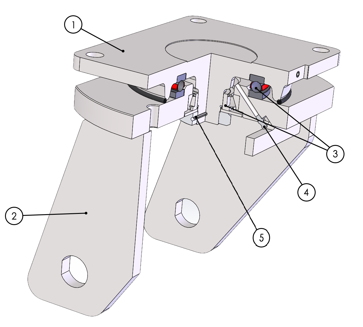 Twin electro welded EEG SHD bracket diameter 300 mm - max carrying capacity 5400 daN