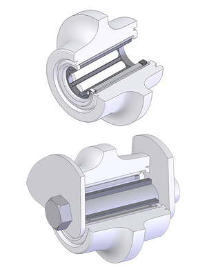 Mozzo con cuscinetti a rulli