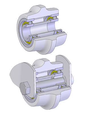 Mozzo con cuscinetti a sfere