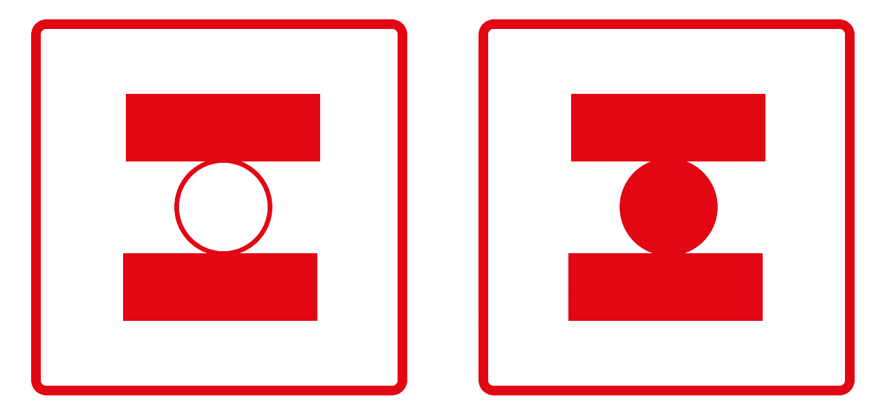 Icona mozzo con singolo cuscinetto a sfere