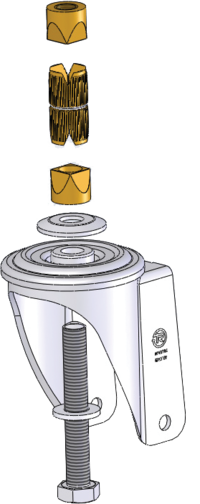 Schema di montaggio codolo ad espansione
