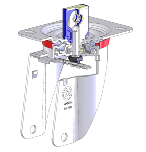 Freno centralizzato registrabile a doppia posizione per supporti NL