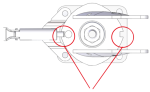 Supporto con 2 intagli