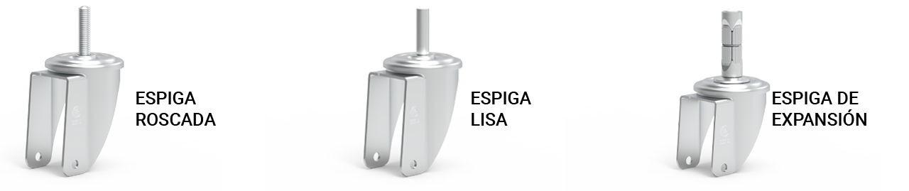 Soportes con espiga