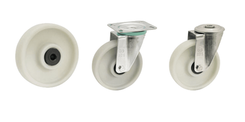 Ruedas monobloque en poliamida 6 reforzado con fibra de vidrio