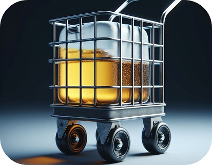Trolley with liquid load